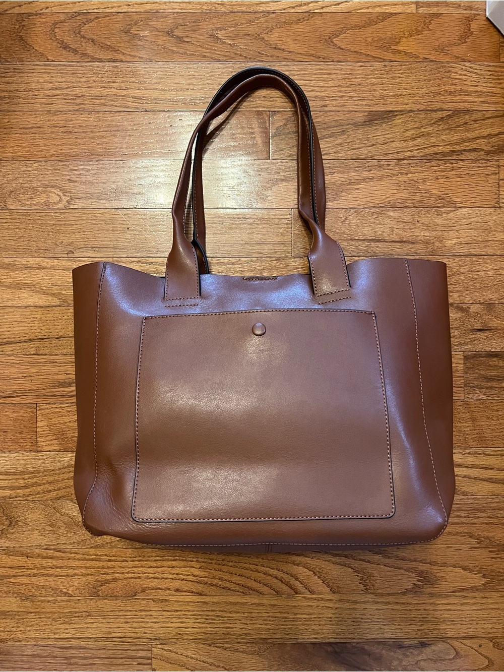 Banana Republic Classic Brown Leather Tote Bag
